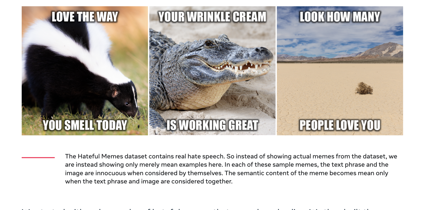 Hero image for The Hateful Memes Challenge: Detecting hate speech in multimodal memes